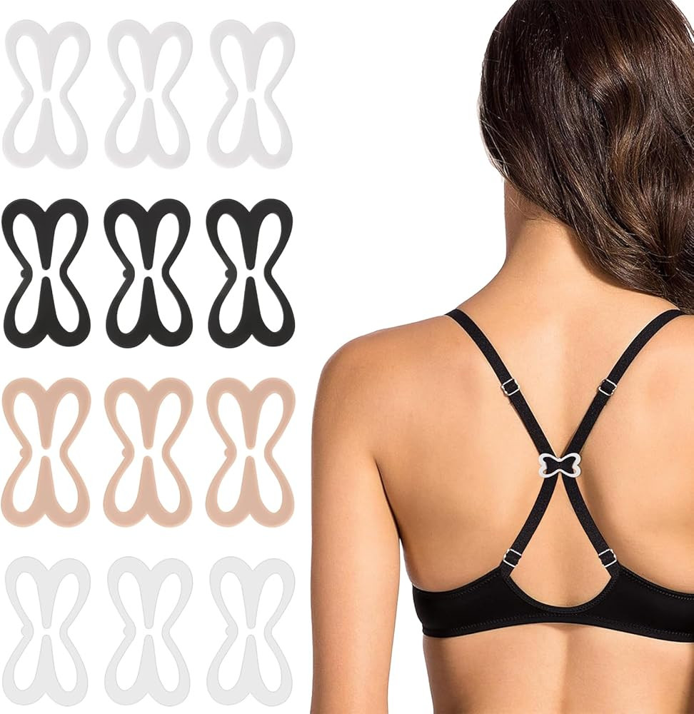 12PCS Bra Strap Holder Clips for Racerback, Bra Strap Clips Anti-Slip Buckles Conceal Strap | Amazon (US)