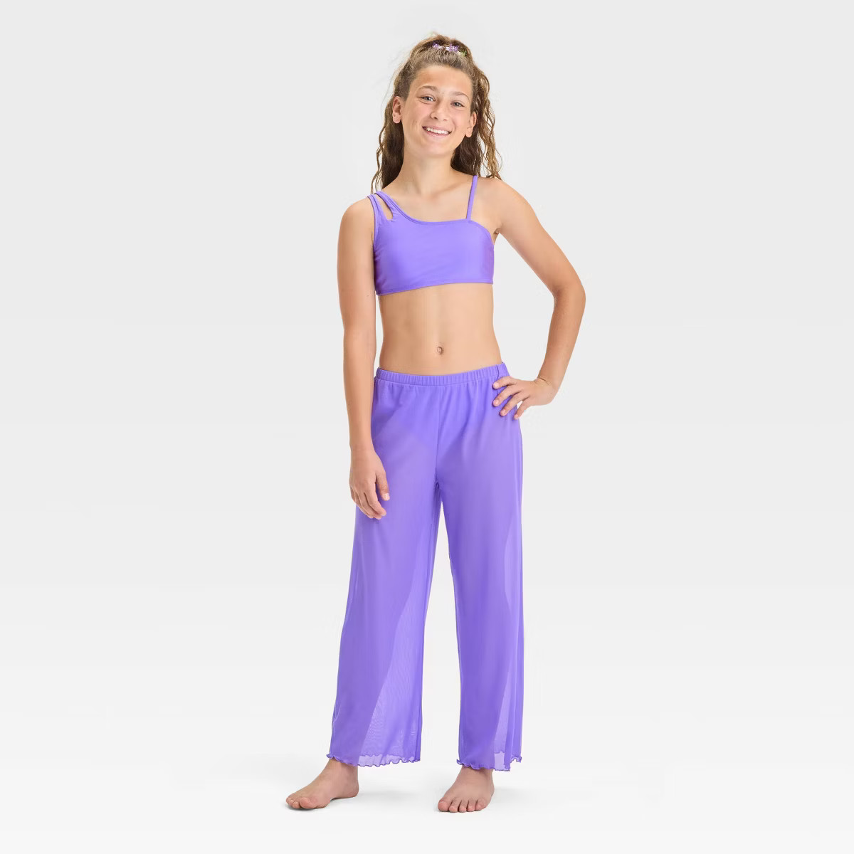 Girls' Solid Bikini Set - art class™ Purple M | Target