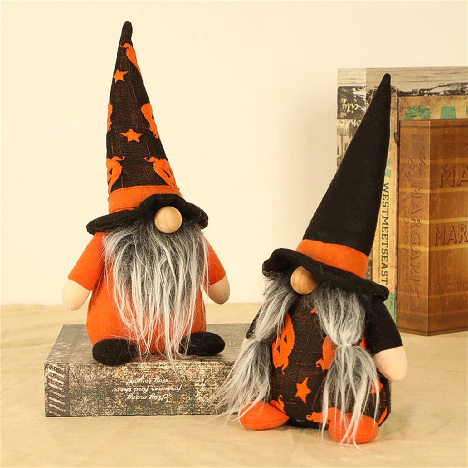 Halloween Gnomes, Moyeeka 2Pcs Halloween Plush Gnomes, Handmade Swedish Tomte, Scandinavian Hallo... | Walmart (US)