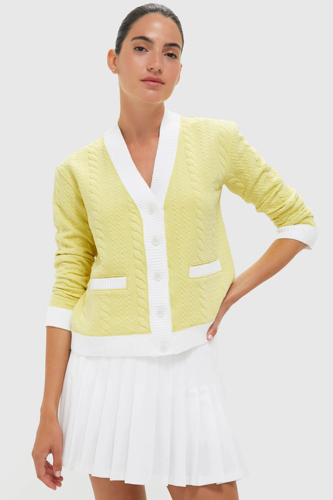 Lemongrass Cable Charley Cardigan | Tuckernuck (US)