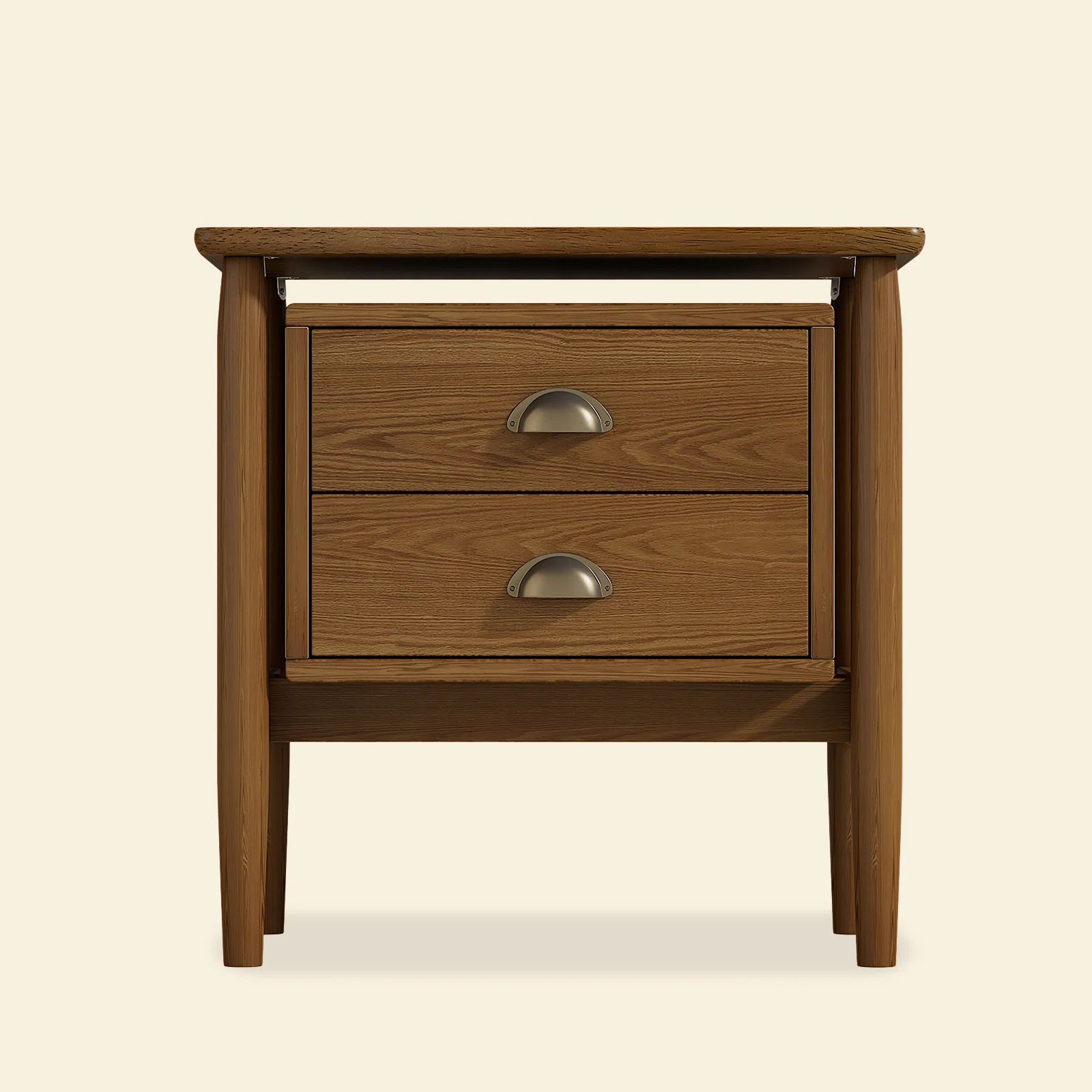 Lynora Vintage-inspired 2-drawer Wood Nightstand - Crafted From High-quality Rubberwood | Wayfair North America
