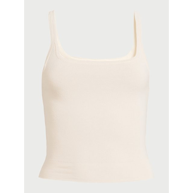 Scoop Women's Cropped Sweater Knit Tank Top, Sizes XS-XXL | Walmart (US)