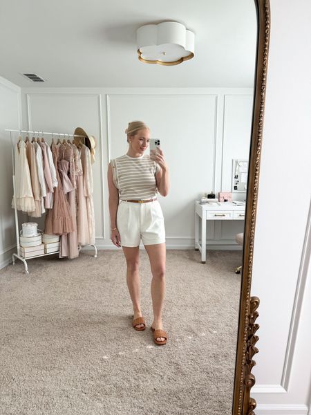 Such a cute and classy summer look! My top is Avara and is a perfect workwear top! Shorts are the Spanx Crepe Trouser shorts. Wearing size small in both. Use my code Amandaj15 for 15% off my top! Summer outfits // summer shorts // Spanx shorts // work outfits // work tops // Avara tops // shopavara 

#LTKWorkwear #LTKStyleTip #LTKSeasonal