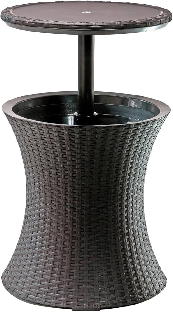 Keter Pacific Cool Bar Outdoor Patio Furniture and Hot Tub Side Table with 7.5 Gallon Beer and Wi... | Amazon (US)