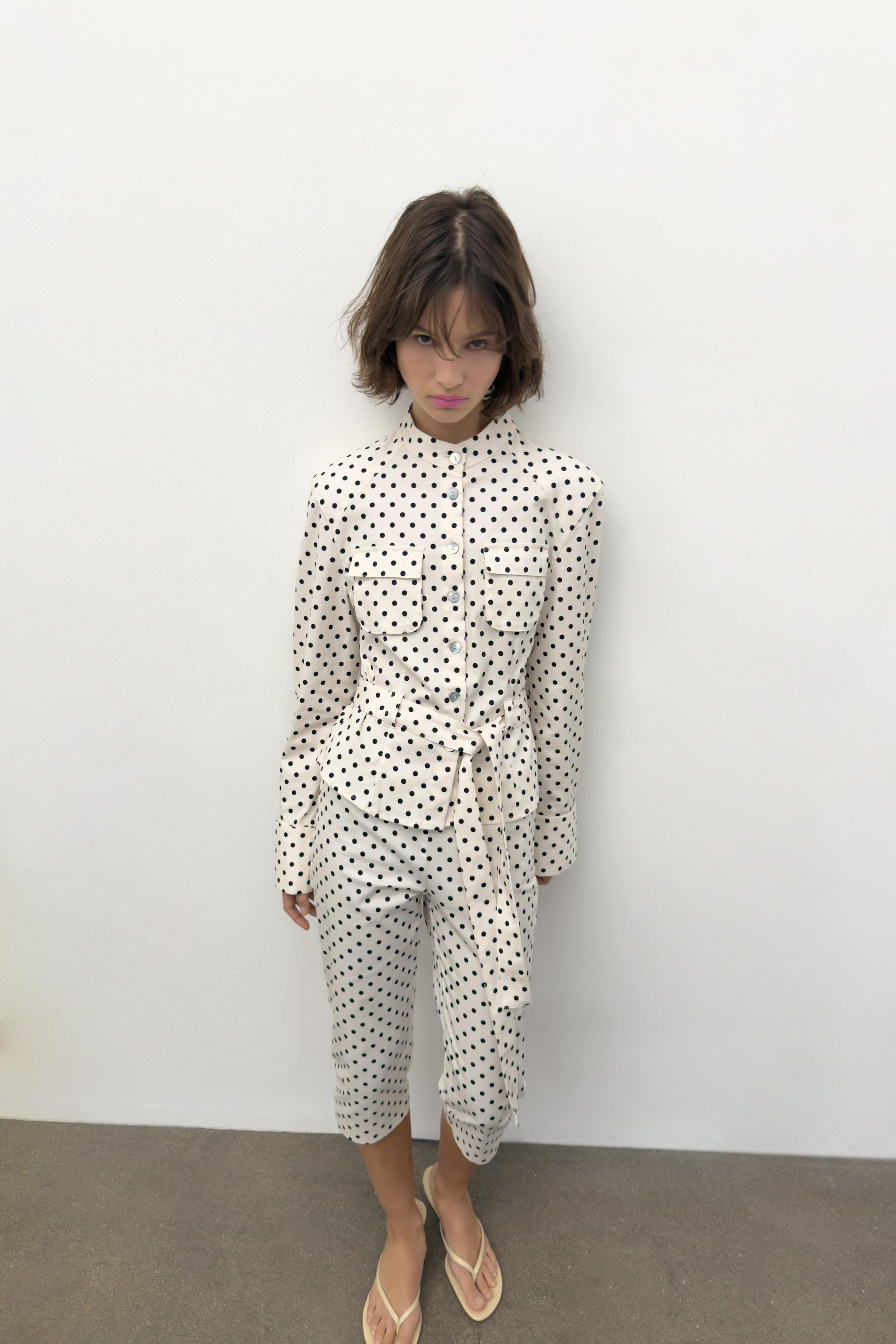 POLKA DOT CAPRI PANTS | Zara US