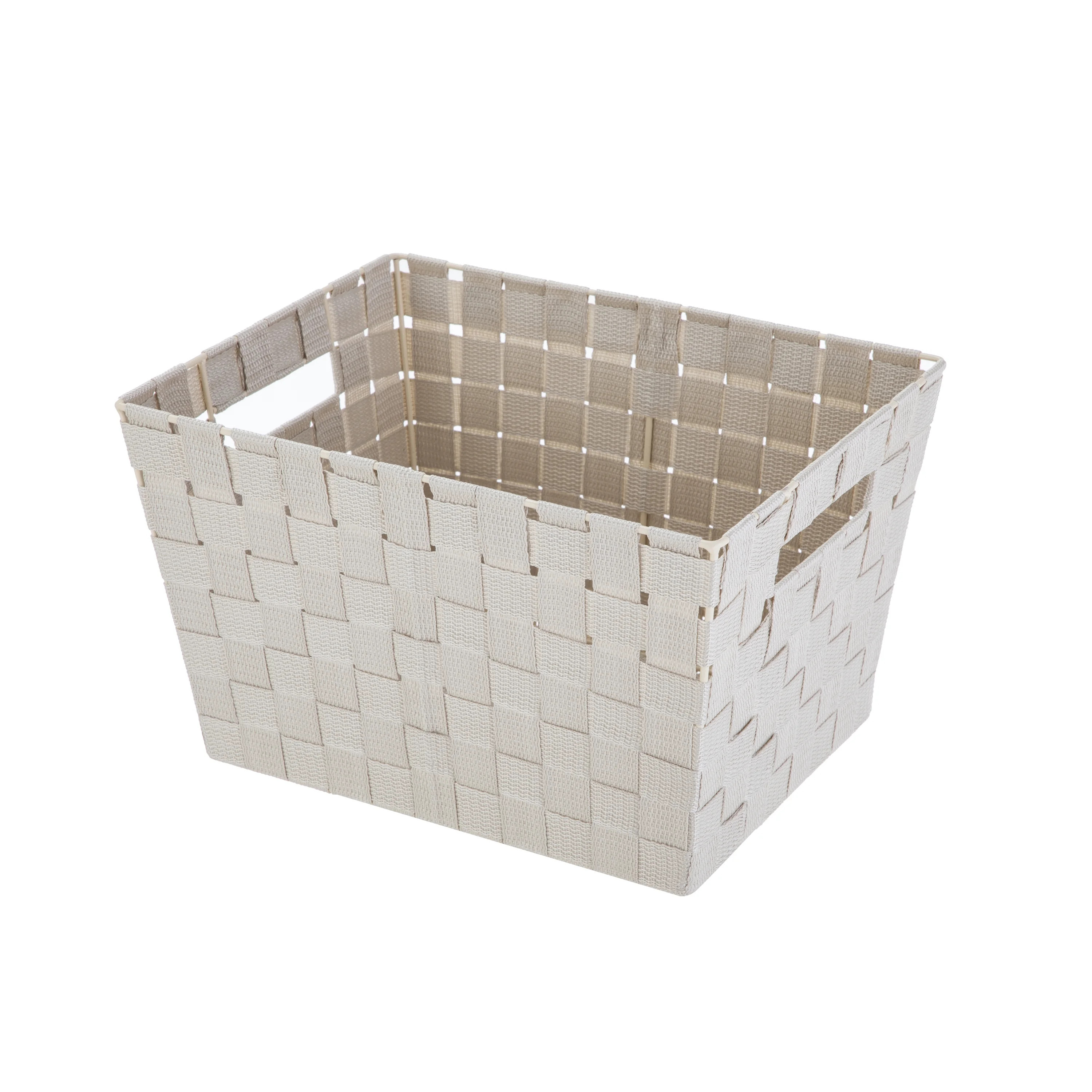 Mainstays Large Beige Woven Decorative Storage Basket | Walmart (US)