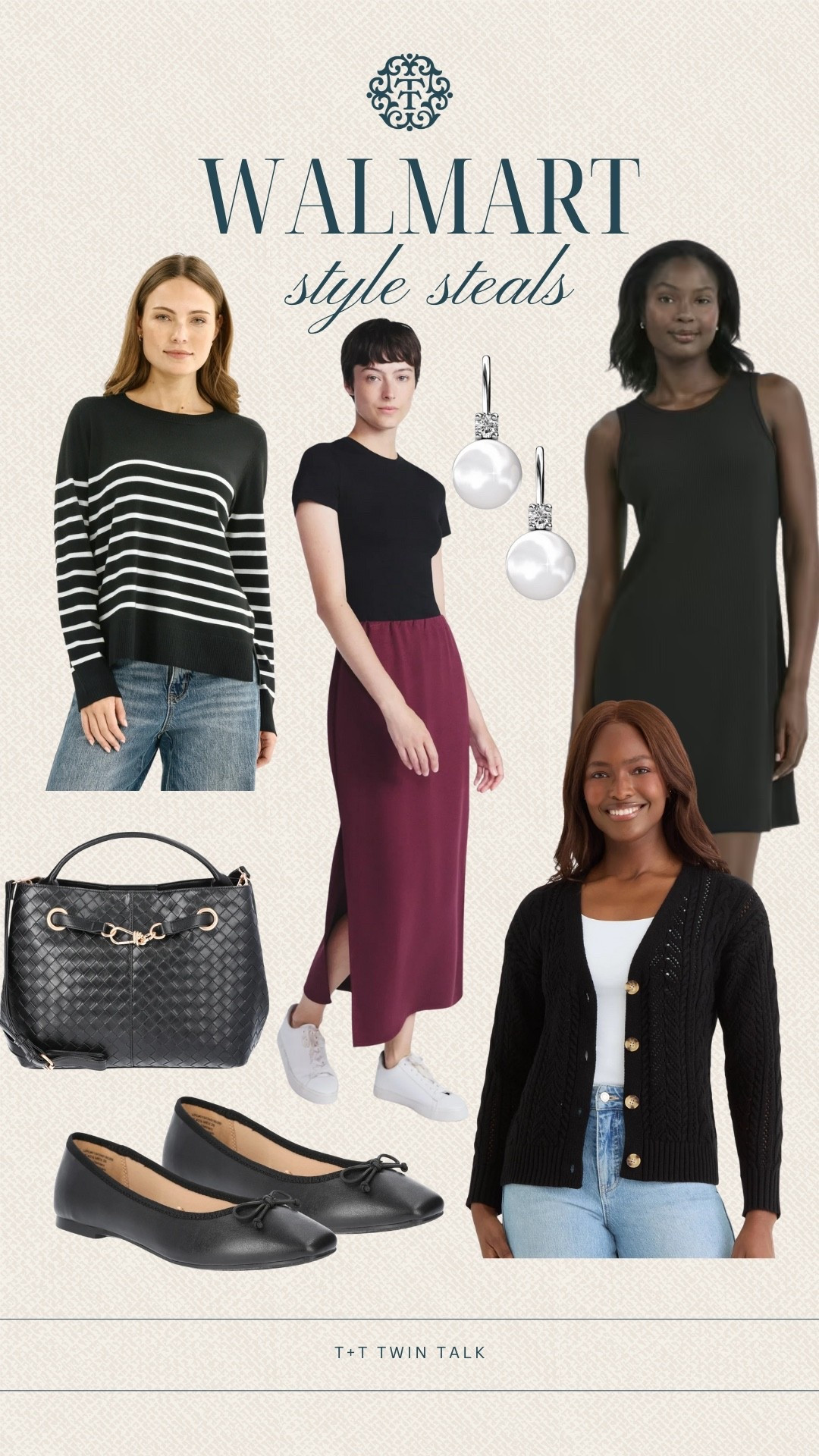 Walmart new arrivals! The maroon maxi skirt looks great with a black top and a jean jacket layered over it. You can also style it with black flats and a matching purse. The black cardigan is another favorite and works perfectly with jeans or trousers.

#LTKSeasonal #LTKOver40 #LTKFindsUnder100