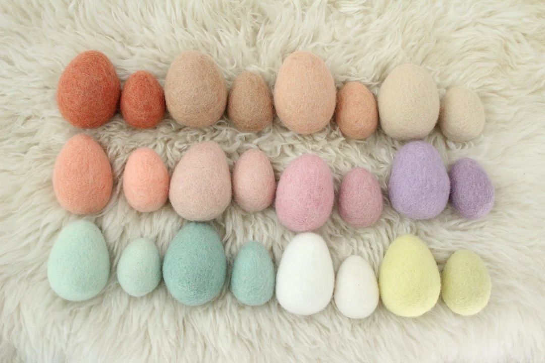 Custom Bundle of Felt eggs- Choose Colors & Size- Choose 6 or 12 count | Etsy (US)