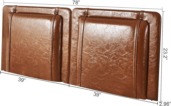 Wall Mounted Headboard, King Headboard Only, Height Adjustable Vintage Brown Head Boards for King... | Amazon (US)