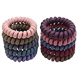 Spiral Hair Ties, Colorful Coil Hair Ties, Elastic Traceless Hair Ties, Matte Phone Cord Hair Ties,  | Amazon (US)
