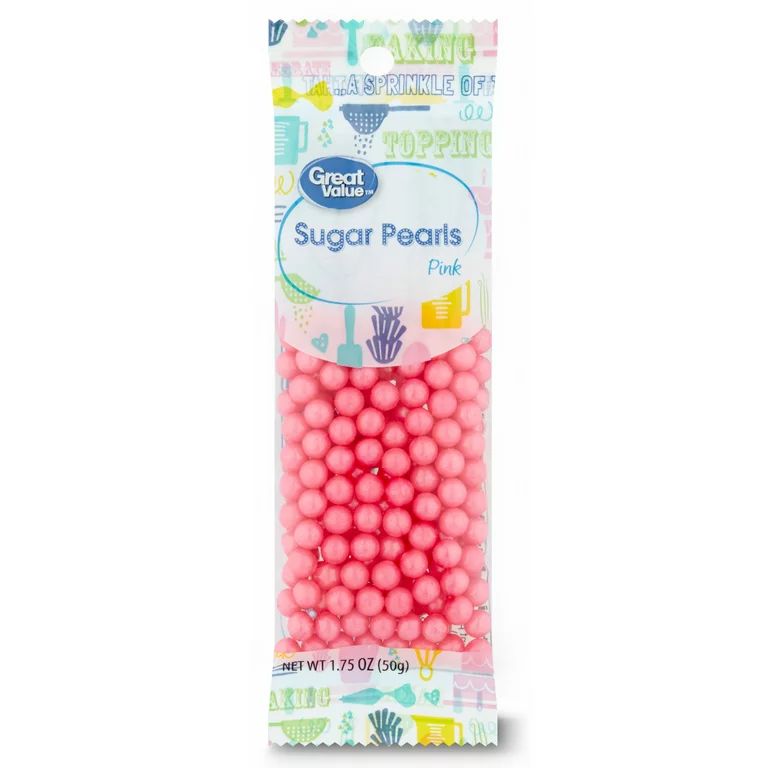 Great Value Pink Sugar Pearls, 1.75 oz | Walmart (US)