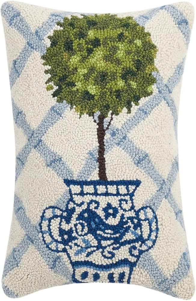 Peking Handicraft 30TG25C18OB Ball Topiary Wool and Cotton Pillow 12 X 18 inch, Multicolor | Amazon (US)