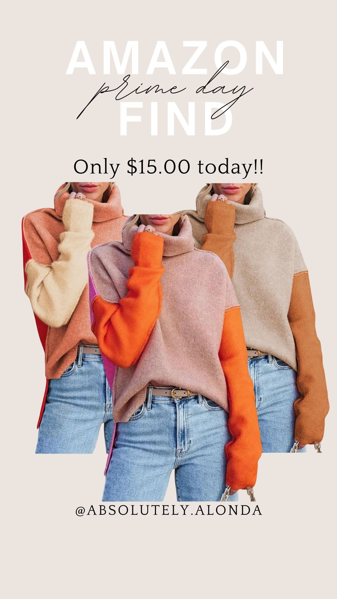 🚨 Amazon Prime Big Deal part 2:
Colorblock turtleneck sweater $15.00 today!



#LTKSeasonal #LTKFindsUnder50 #LTKSaleAlert