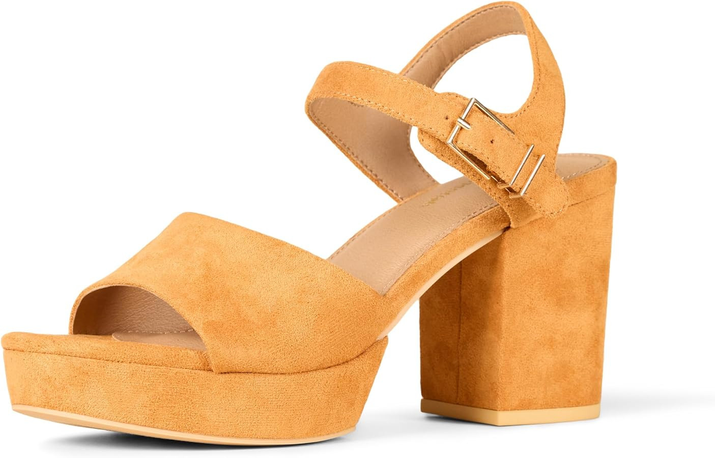 Amazon Essentials Women's Platform Block Heel Sandals with Ankle Strap | Amazon (US)