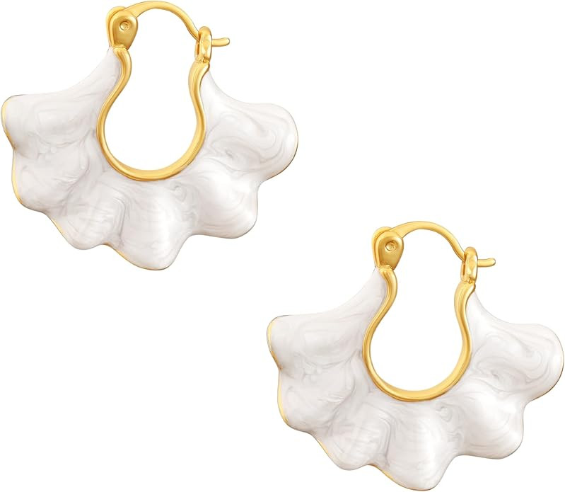 Sacina Fan Hoop Statement Earrings, Boho Summer Beach Earrings, Vintage Christmas Jewelry Gift fo... | Amazon (US)