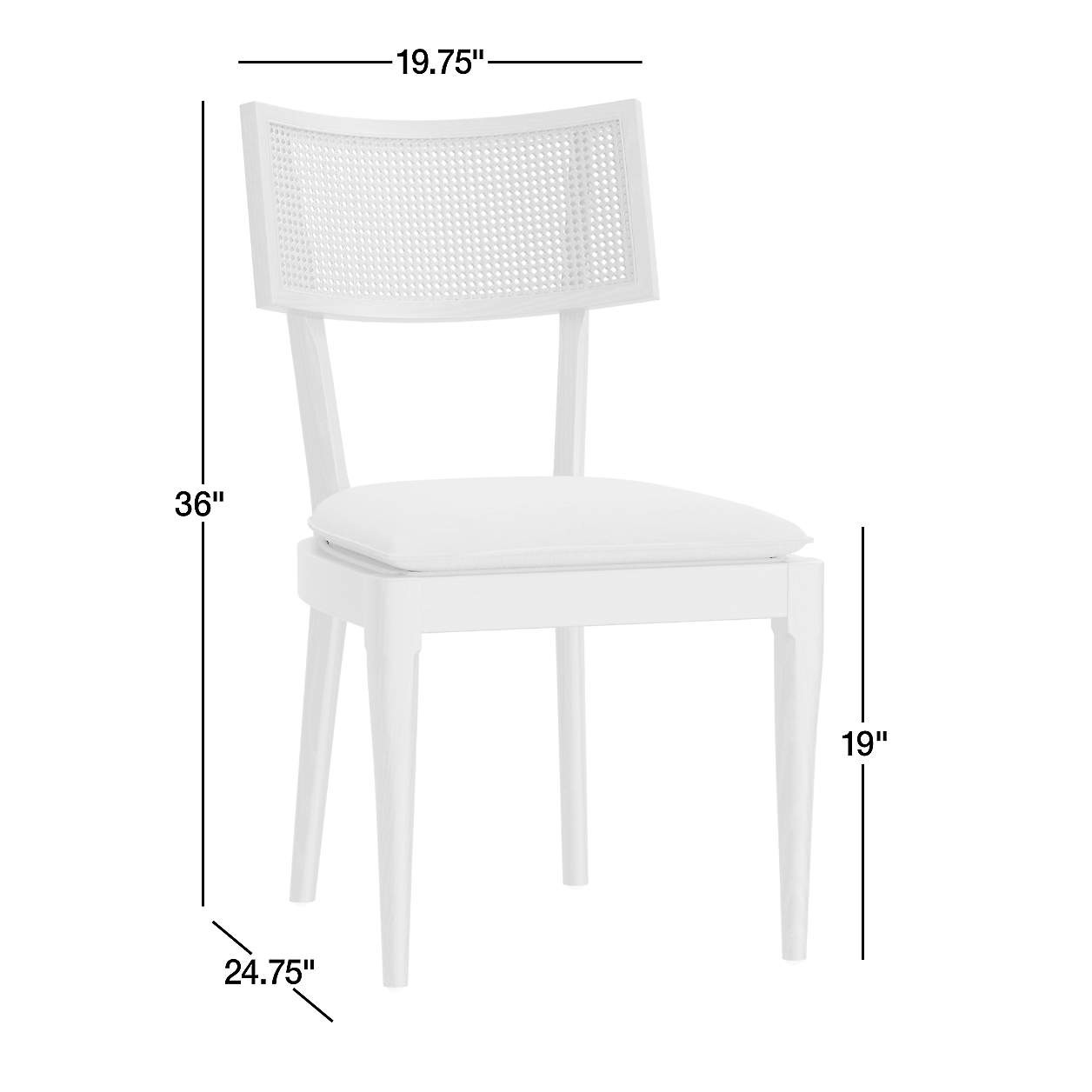 Libby Black Wood and Natural Cane Dining Chair + Reviews | Crate & Barrel | Crate & Barrel
