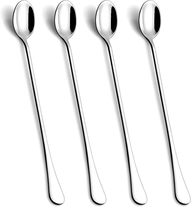 Lovingly Yours 9.5-Inch Long Handle Iced Tea Spoon, Coffee Spoons, Ice Cream Spoons, Stainless St... | Amazon (US)