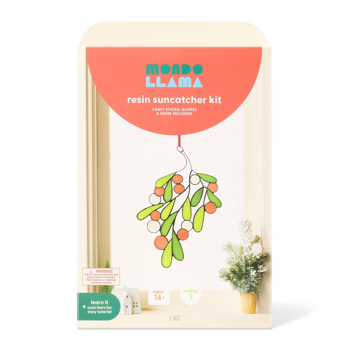 Christmas Craft Stained Glass Mistletoe Resin Kit - Mondo Llama™ | Target