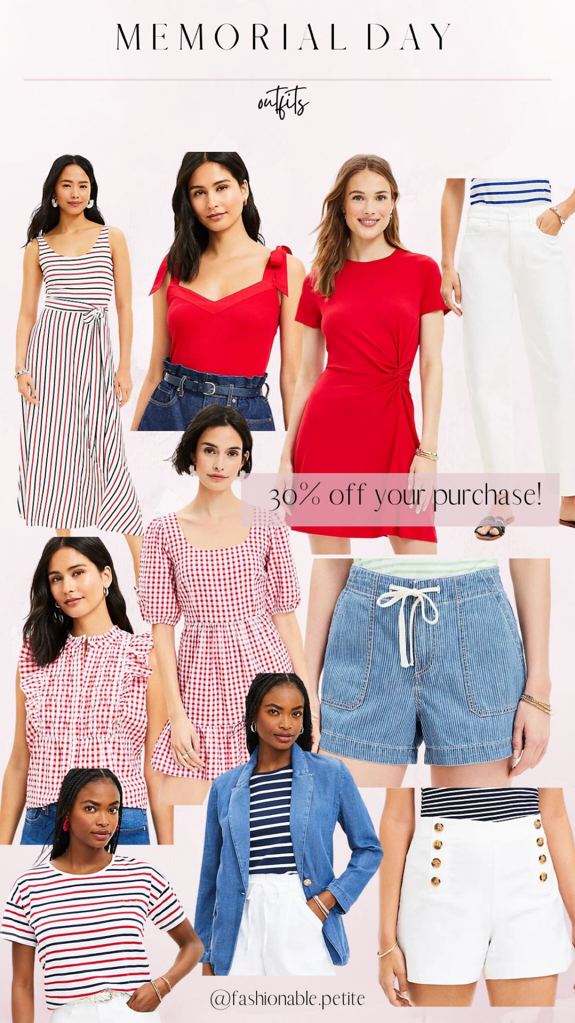 Memorial Day outfits! 30% off! 

Red, white, and blue. Memorial Day. 4th of July. Summer outfit. Red dress. gingham dress. plaid top. Summer shorts. Summer dress. Petite. Summer holiday 

#LTKsalealert