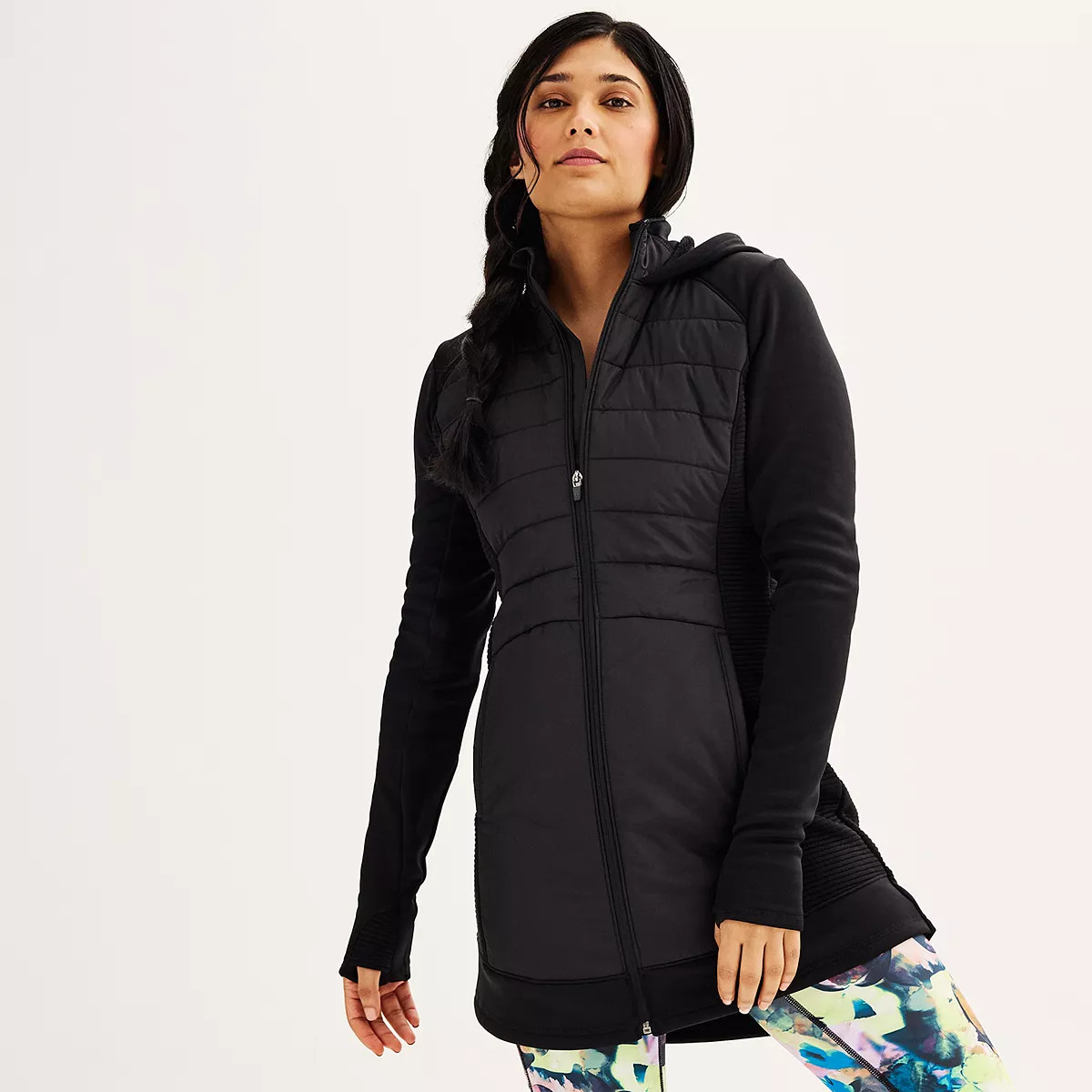Women's Tek Gear® Long Mixed Media Jacket | Kohl's