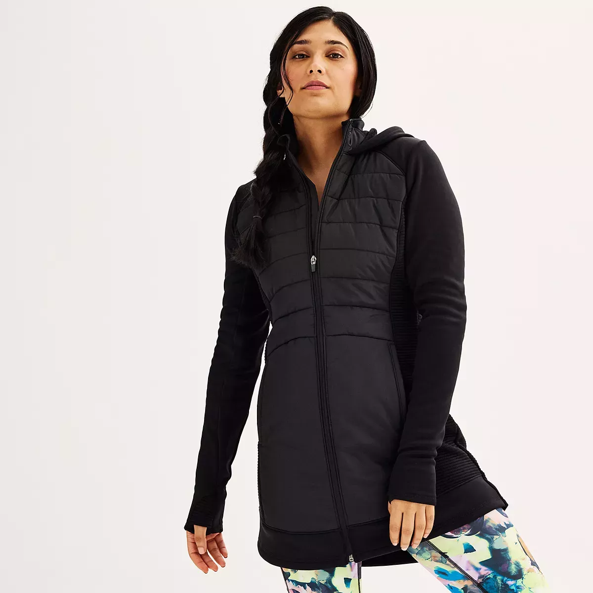 Women's Tek Gear® Hooded Mixed-Media Jacket