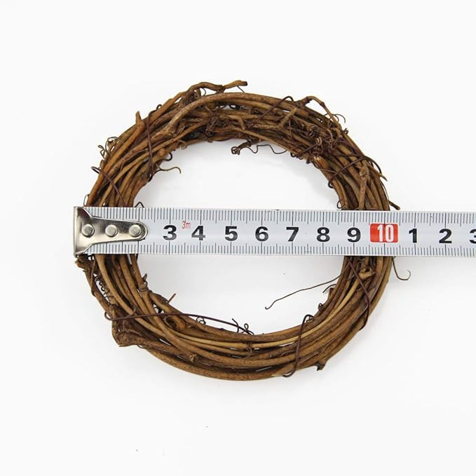 2pcs 4" Natural Grapevine Wreath DIY Crafts Rattan Wreaths for Christmas Door Hanging Wall Window... | Amazon (US)