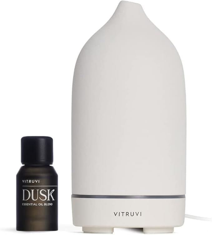 Vitruvi Stone Diffuser White and Dusk Essential Oil Blend 100% Pure (0.5 fl.oz) | Amazon (US)