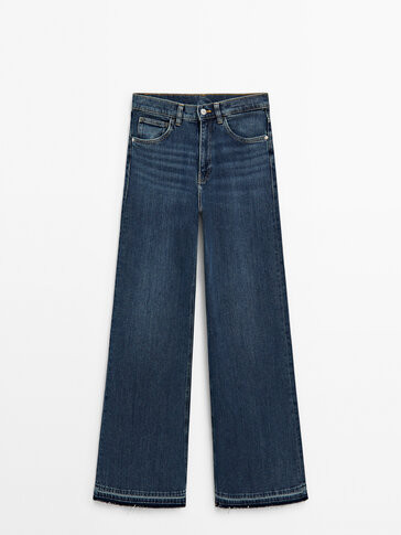 Flare-fit high-waist jeans | Massimo Dutti US
