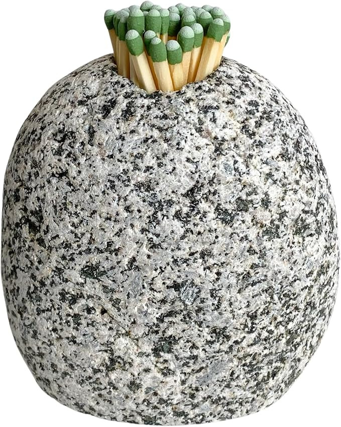 Handcrafted Natural Stone Toothpick/Match Holder - Handmade Stone Products | Amazon (US)