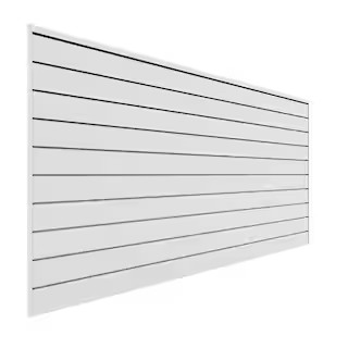 PVC Slatwall 8 ft. x 4 ft. White | The Home Depot