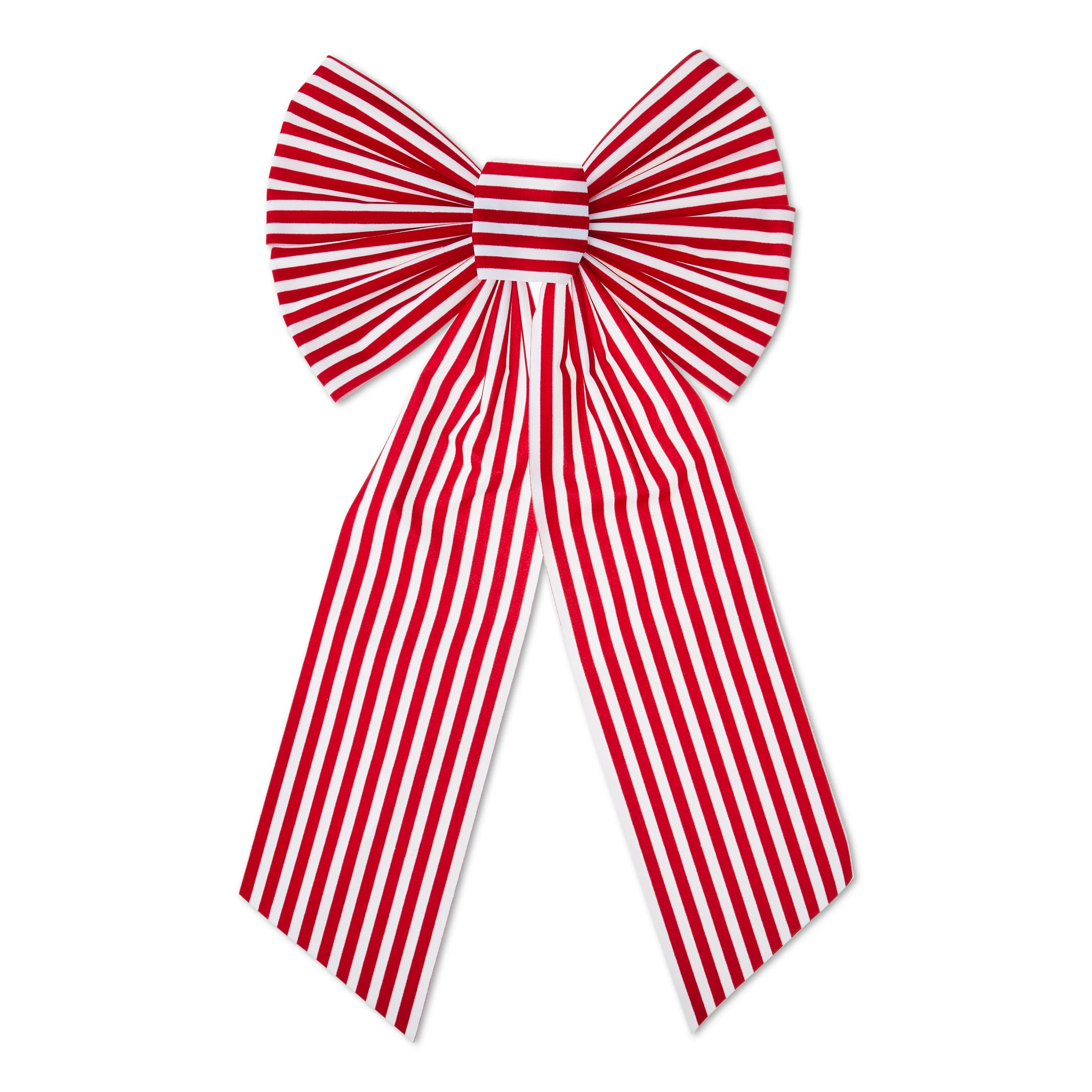 Red and White Stripe Decorative Christmas Bow, 18", by Holiday Time | Walmart (US)