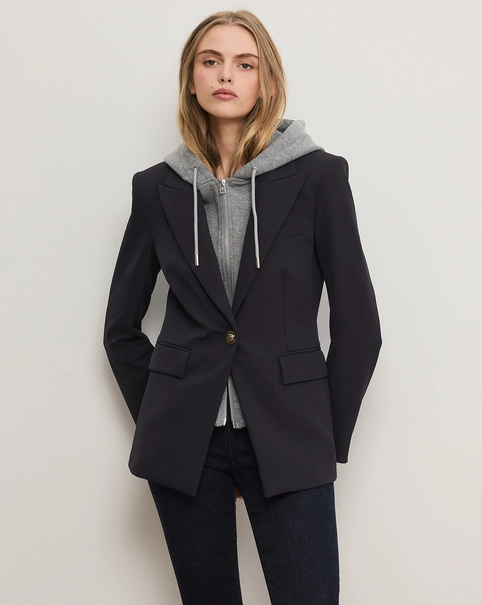 Veronica Beard Naira Scuba Dickey Jacket Navy | Veronica Beard