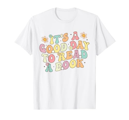 It’s a Good Day to Read a Book Lovers Library Reading Women T-Shirt Small | Amazon (US)