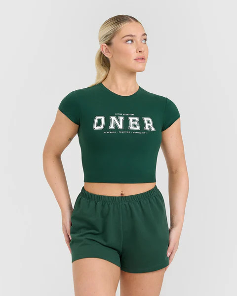 Cotton Baby T-Shirt with Printed Logo | Racing Green | Oner Active (UK / US)