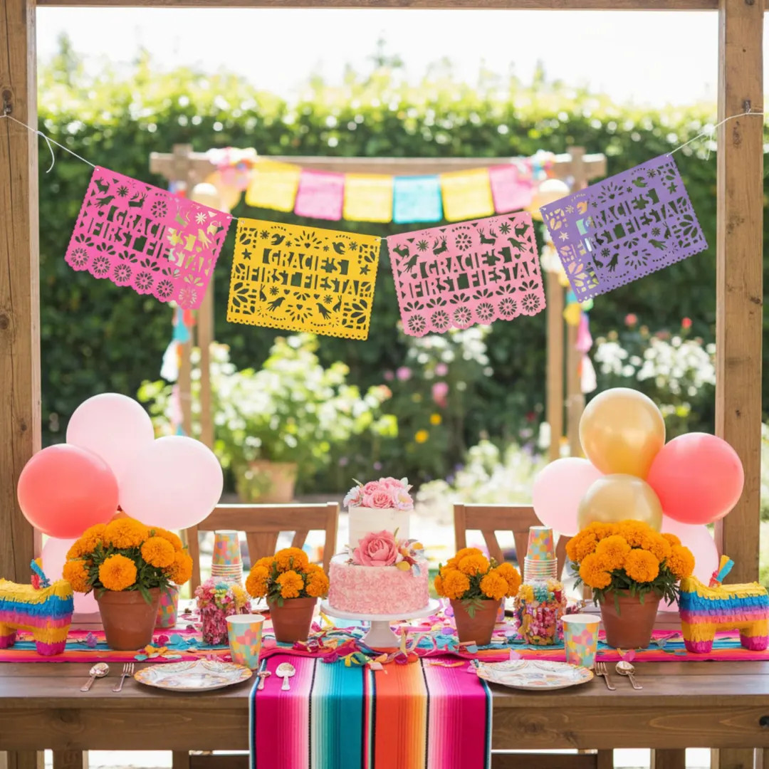 Personalized Papel Picado Banner: Mexican Fiesta Birthday Party Decor | Etsy (Global)