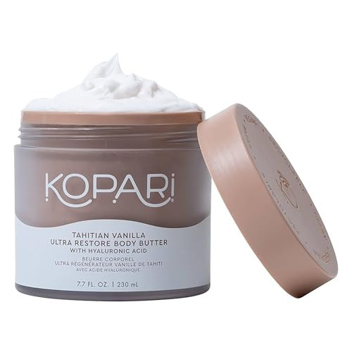 Kopari Ultra Restore Body Butter, Whipped Lightweight Formula, Hyaluronic Acid & Mango Butter, Deep Long-Lasting Moisture, Tahitian Vanilla 7.7 oz | Amazon (US)