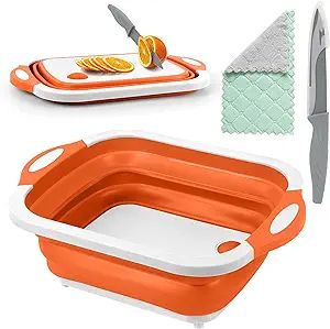 Collapsible Cutting Board, HI NINGER Chopping Board Kitchen Foldable Camping Dishes Sink Space Sa... | Amazon (US)