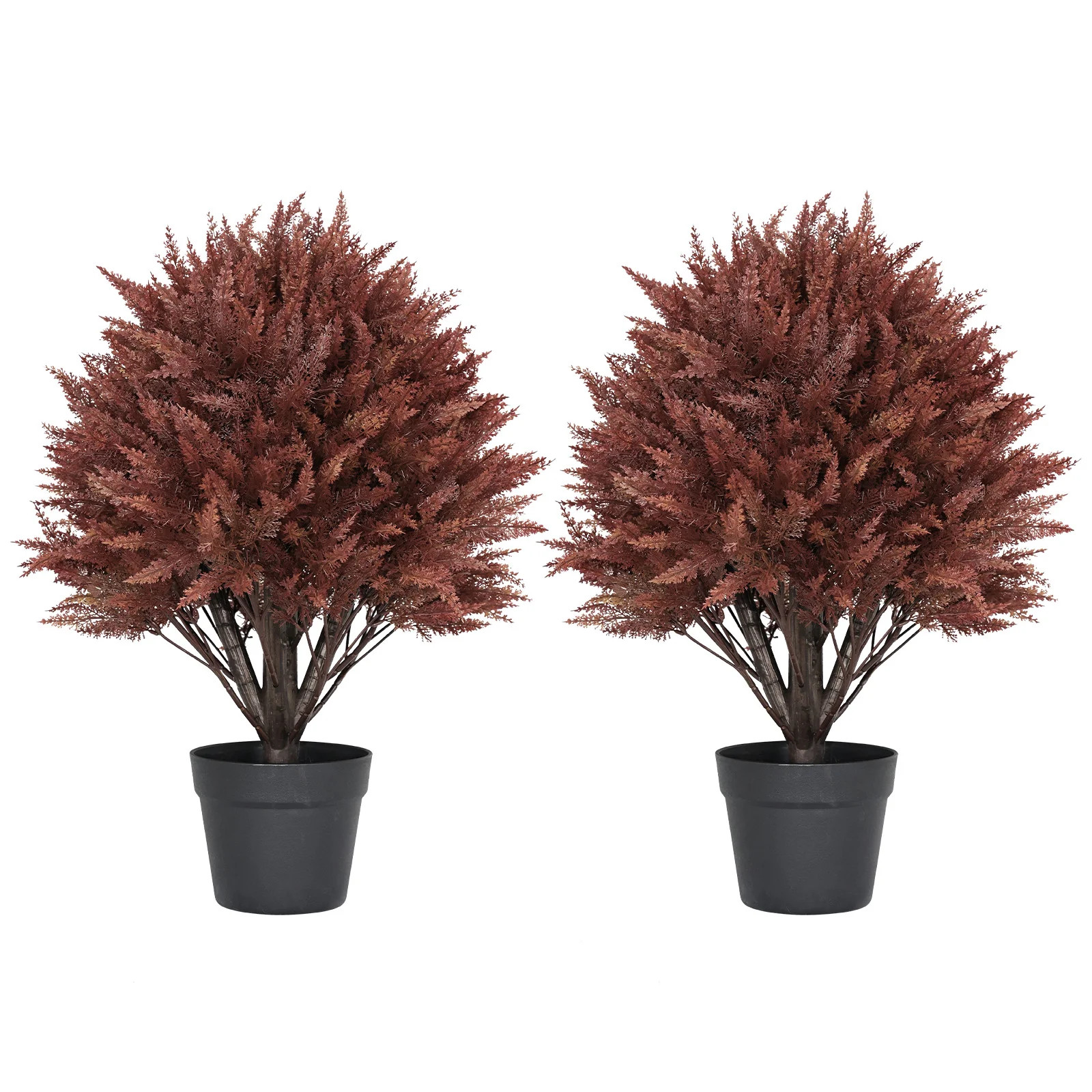 24 in. Artificial Cedar Ball Topiary Tree in Pot,Faux Shrubs for Outdoor Indoor Front Porch Patio Garden Yard Decor | Wayfair North America
