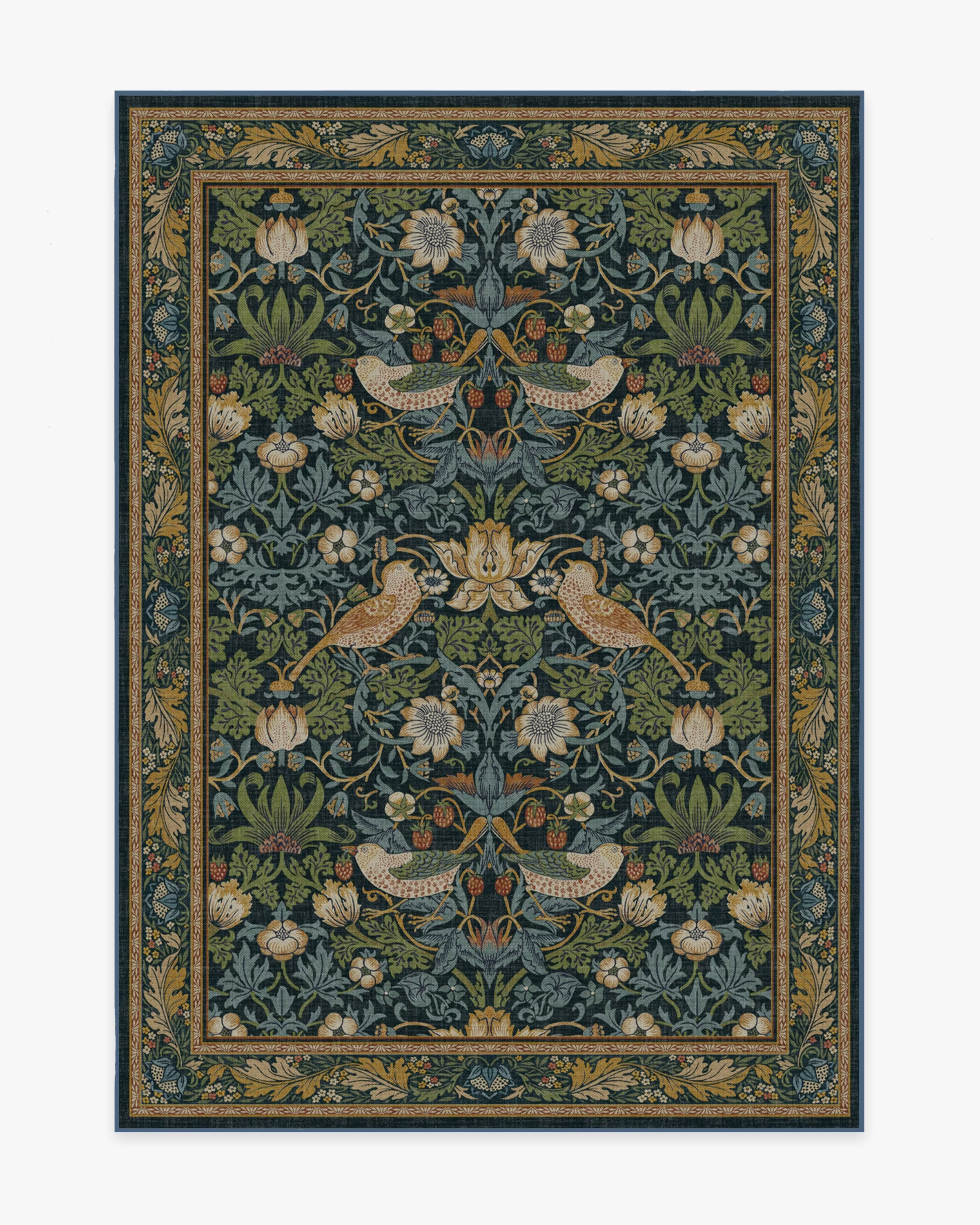 Morris & Co. Strawberry Thief Indigo Rug | Ruggable