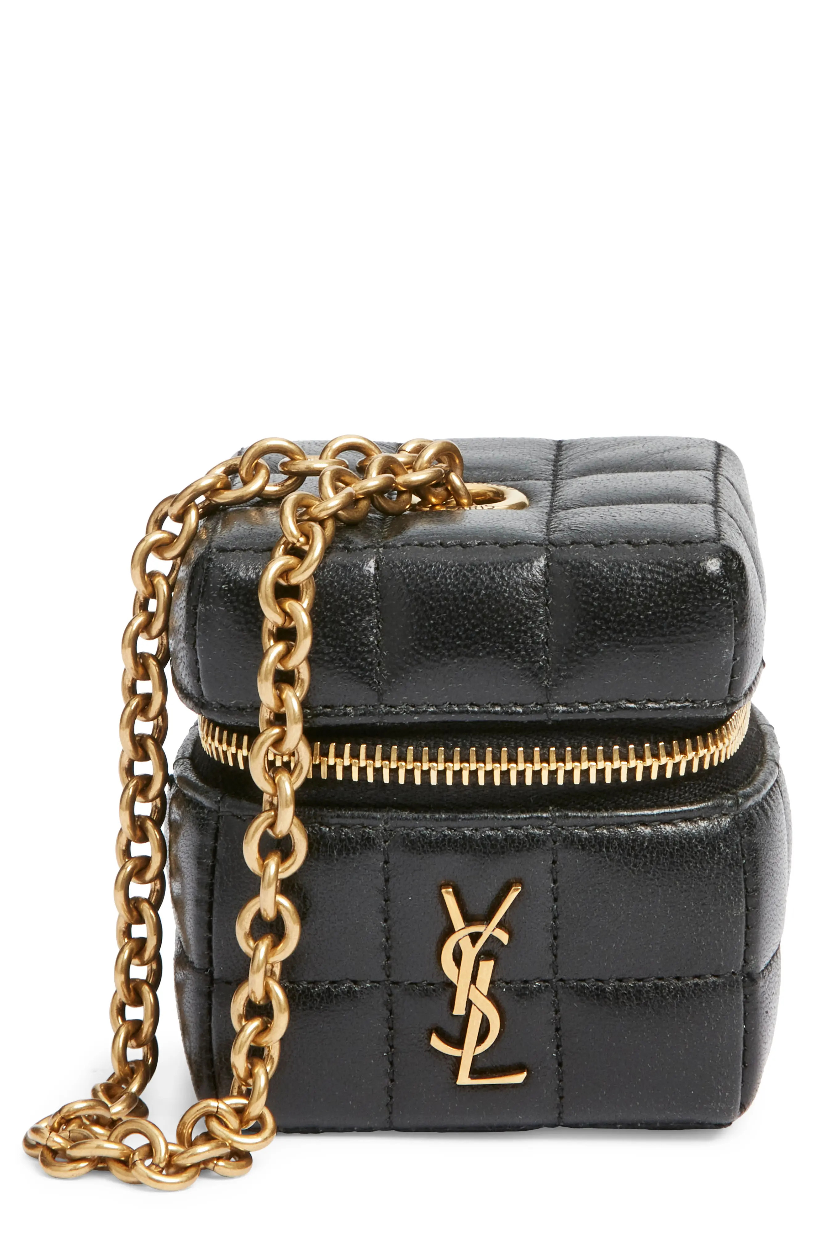 Mini Cassandre Matelass\u00e9 Carr\u00e9 Leather Wristlet (Women) | Nordstrom | Nordstrom