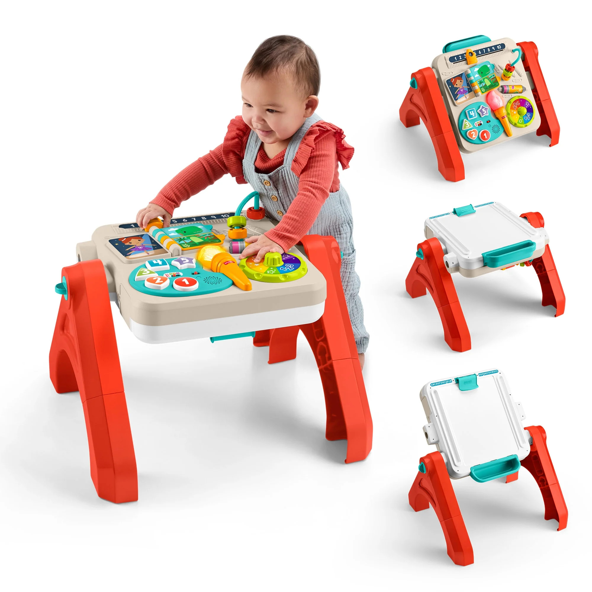 Fisher-Price Laugh & Learn 4-in-1 Activity Table & Easel, Electronic Learning Toy for Baby & Todd... | Walmart (US)