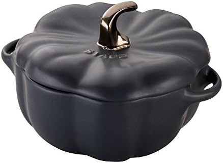 STAUB Ceramics Pumpkin Cocotte, 24-oz, Matte Black | Amazon (US)