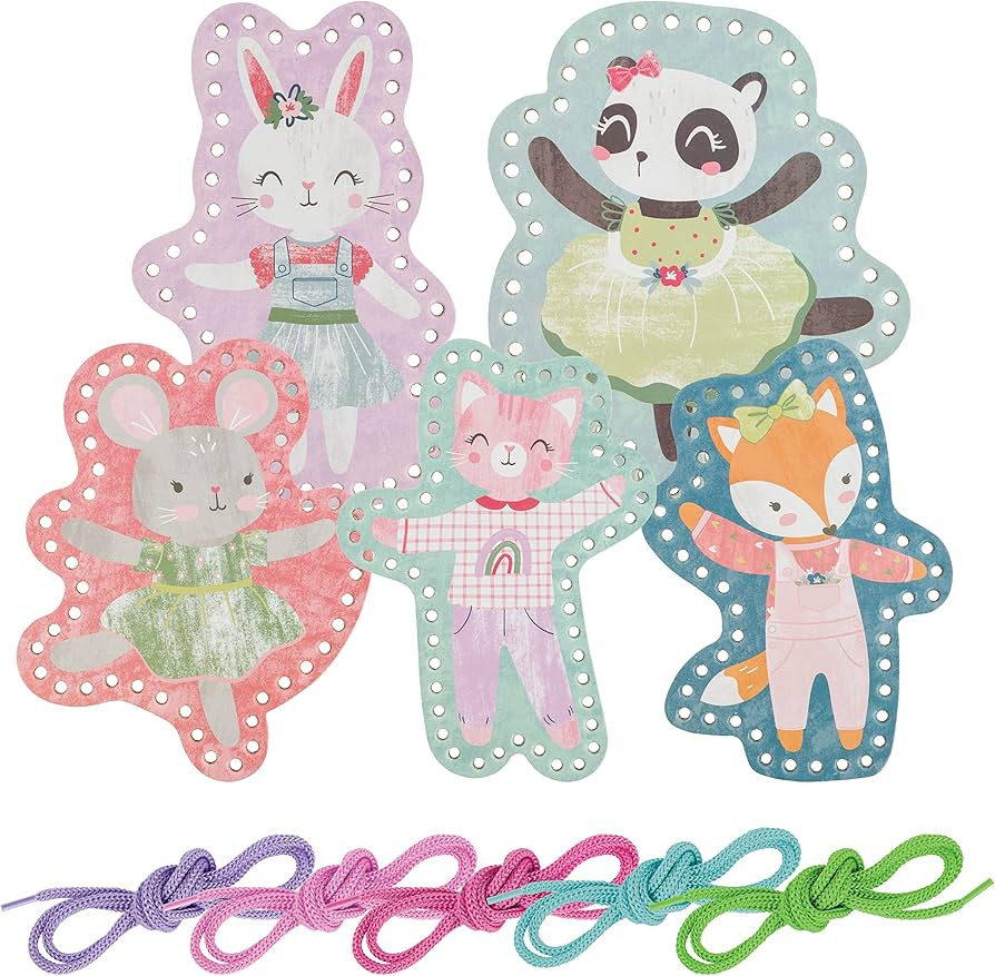 Stephen Joseph Lacing Cards, Fancy Friends | Amazon (US)