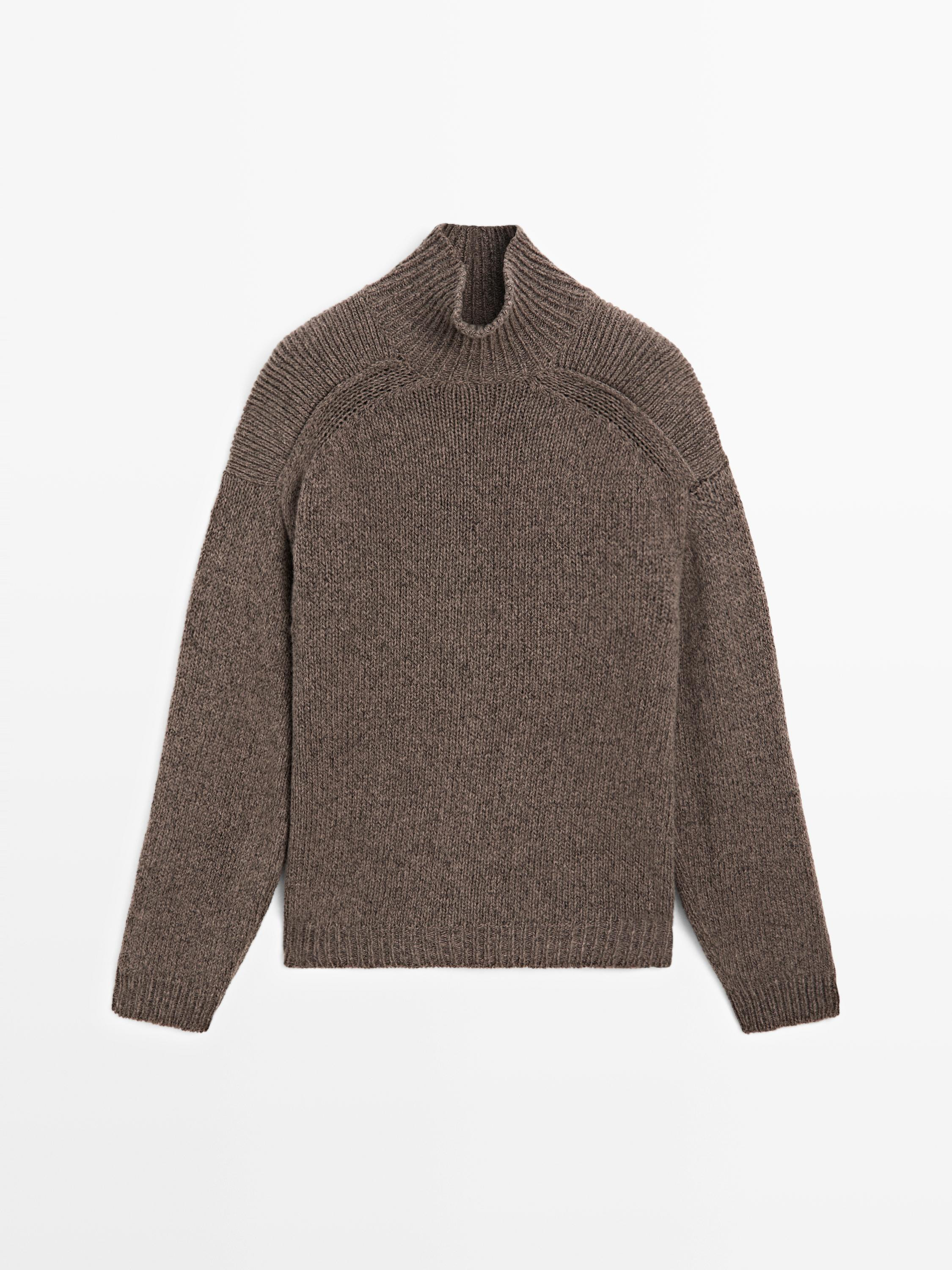 Knit high neck melange sweater - LIMITED | Massimo Dutti UK