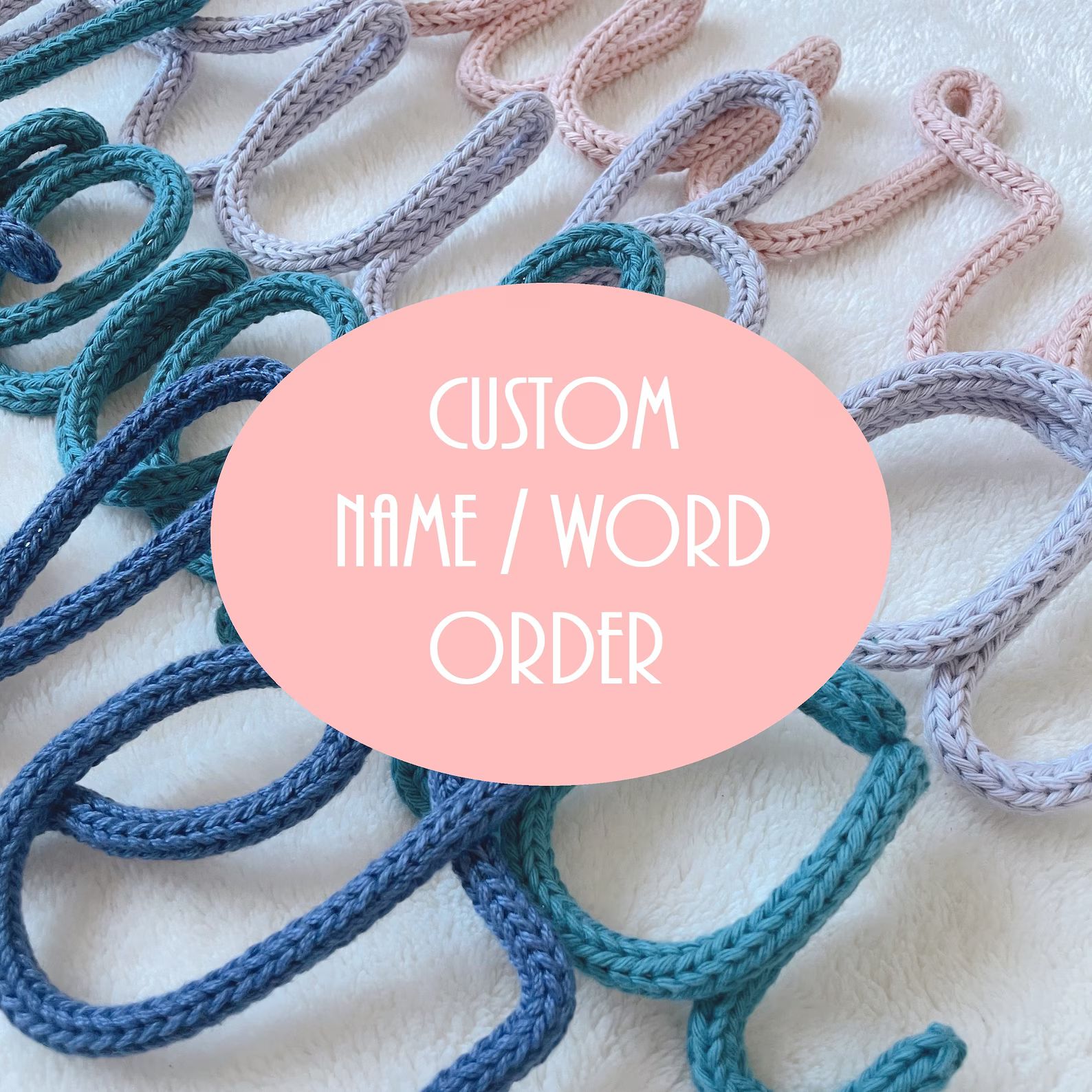 Custom Word Sign Knitted Wire Words, Knit Signs, Name Decor, Playroom Decorations - Etsy | Etsy (US)