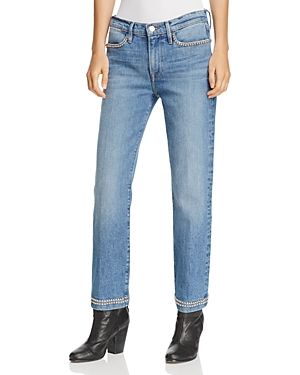 Frame Le Studded Straight-Leg Jeans in Anstee | Bloomingdale's (US)