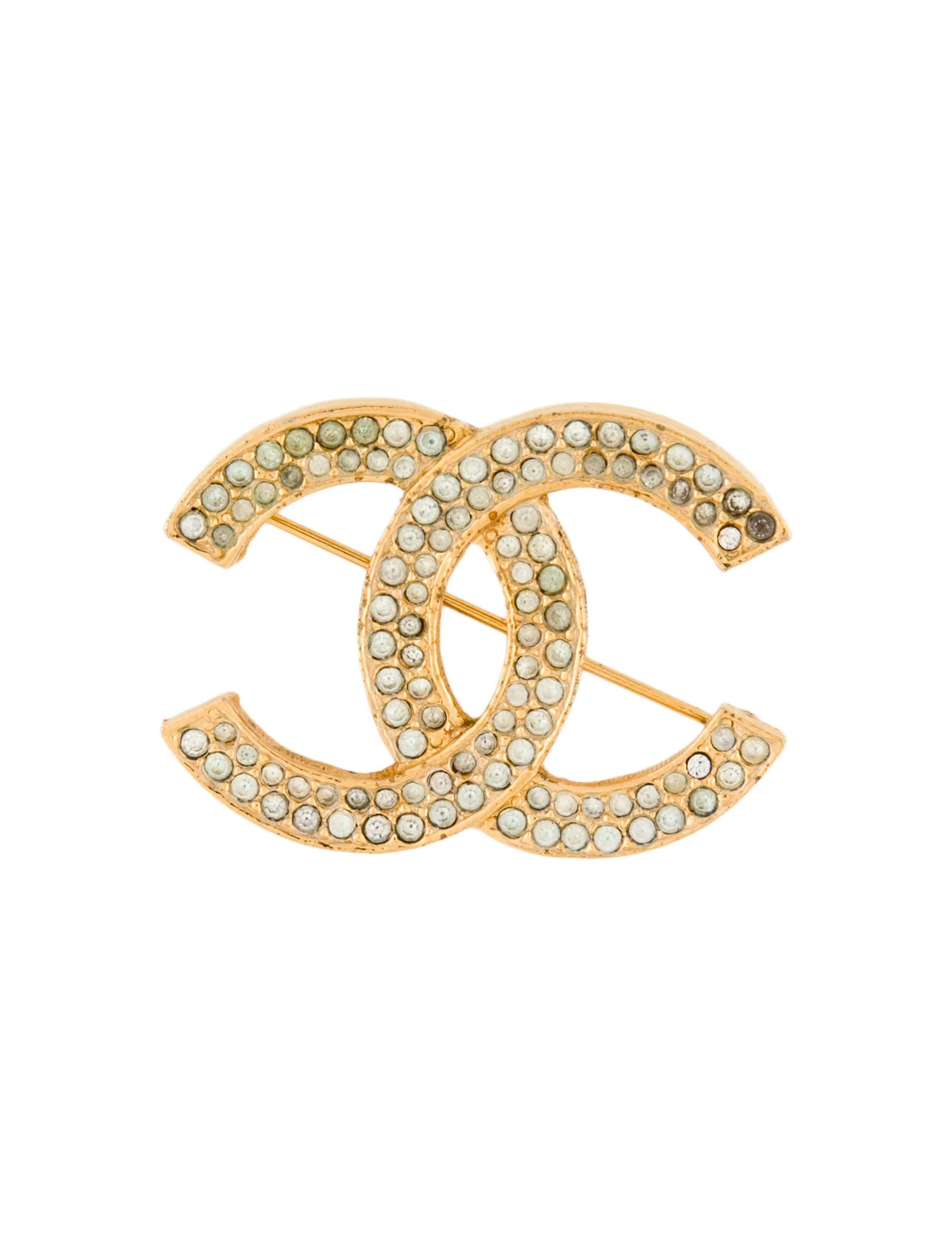 Chanel Vintage Strass CC Brooch - Pin, Brooches - CHA1373144 | The RealReal | The RealReal