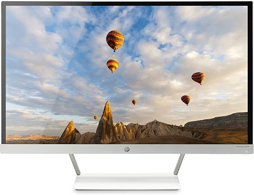 HP Pavilion 27xw 27-Inch Full HD 1080p IPS LED Monitor with VGA and HDMI Ports (V0N26AA#ABA) - White | Amazon (US)