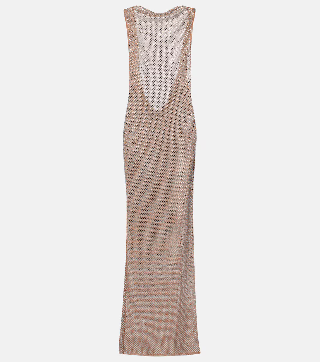 Rhinestone draped open-back maxi dress | Mytheresa (INTL)