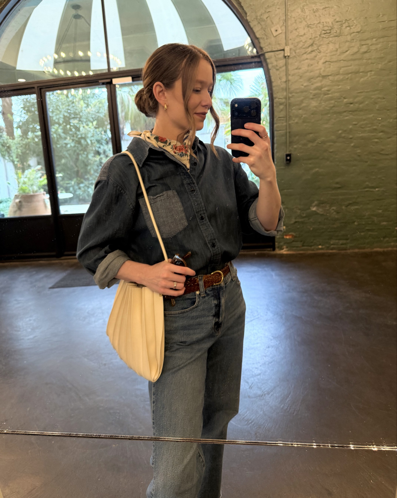 Ootd! I love a good denim on denim moment. Added a floral Sezane neck scarf for a pop of color and pattern!

Mom outfit, mom style, easy outfit idea, capsule wardrobe, JCrew, suede boots, bone white purse, Denim, jeans, early spring outfit 

#LTKSaleAlert #LTKootd #LTKmomlife